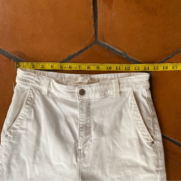 Vintage Guess Jeans Woman’s Wide leg Triangle Patch White Stretch Size 27 - Picture 5 of 7